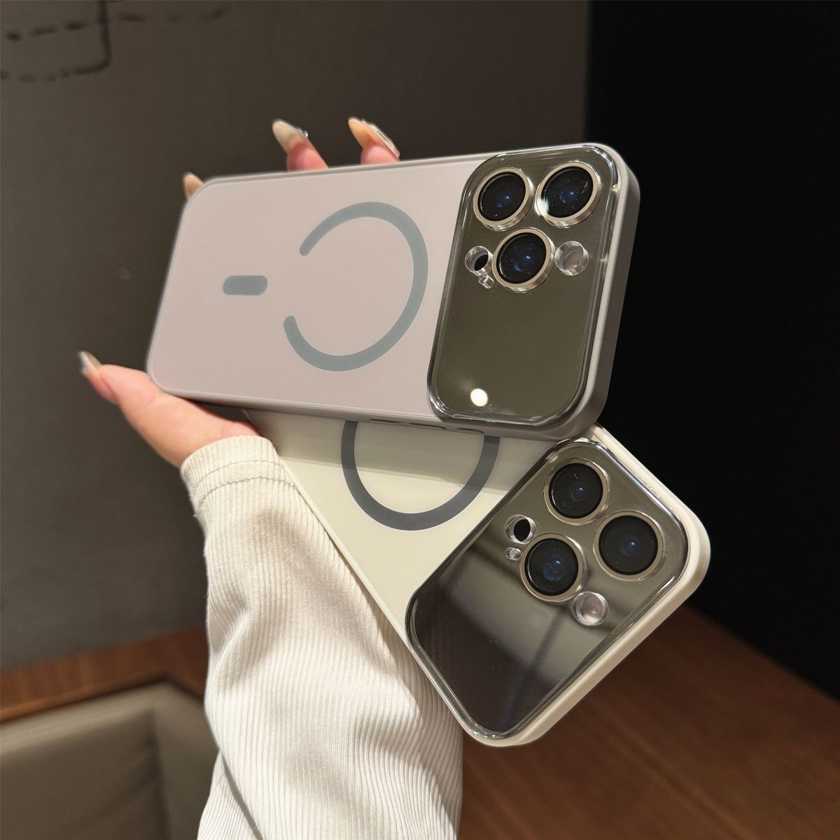 iPhone 17 Matte AG Magnetic Phone Case with Large View Window