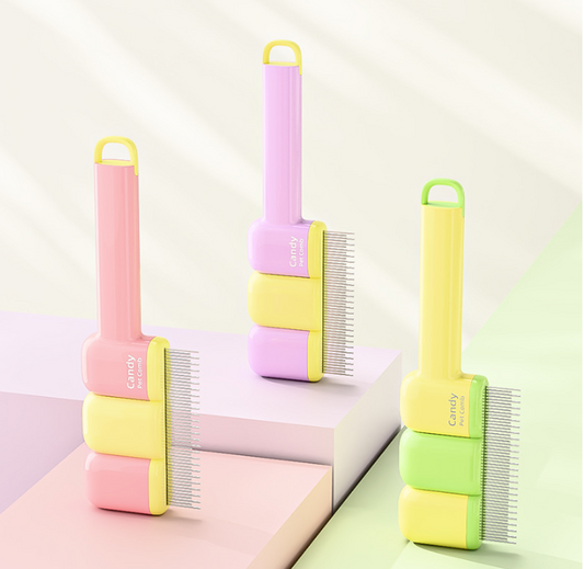 Pet comb💚Special combing tool with dense teeth for detangling and removing loose hair