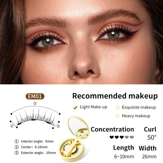 Good news for beginners, a portable magnetic false eyelash storage box without glue