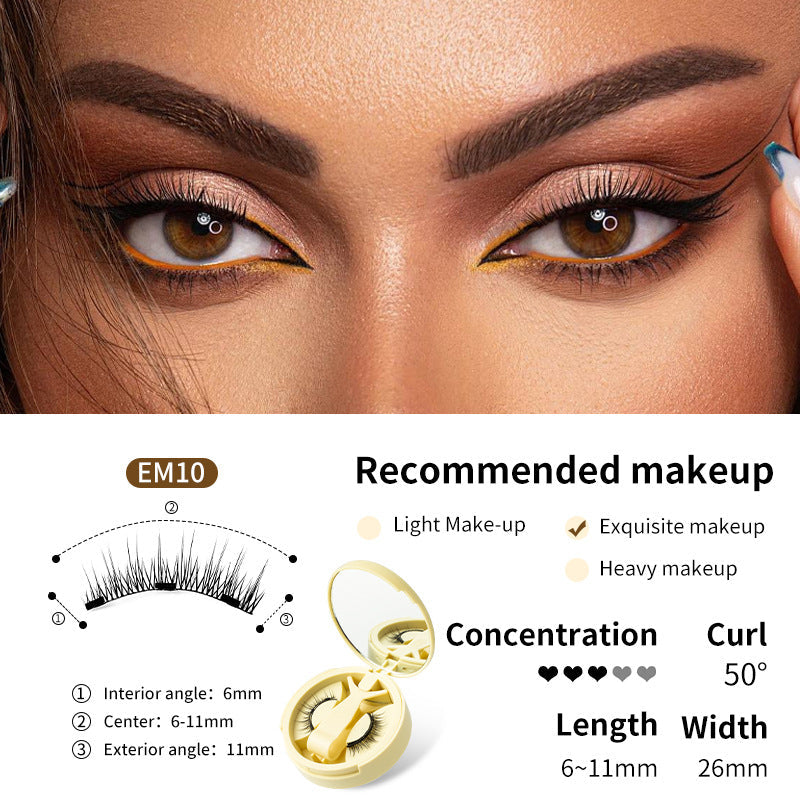 Good news for beginners, a portable magnetic false eyelash storage box without glue