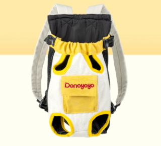 Pet Bag Portable Cat and Dog Backpack Linen Cotton Chest Four-legged Backpack