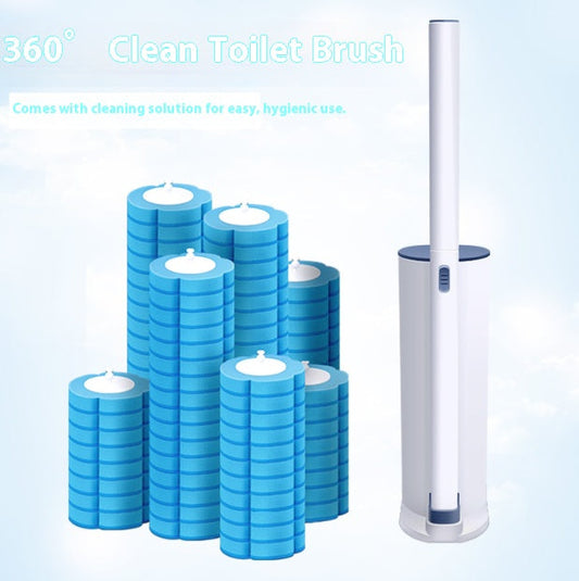 Disposable toilet brush bathroom no dead corner cleaning brush wall-mounted toilet brush disposable replacement head