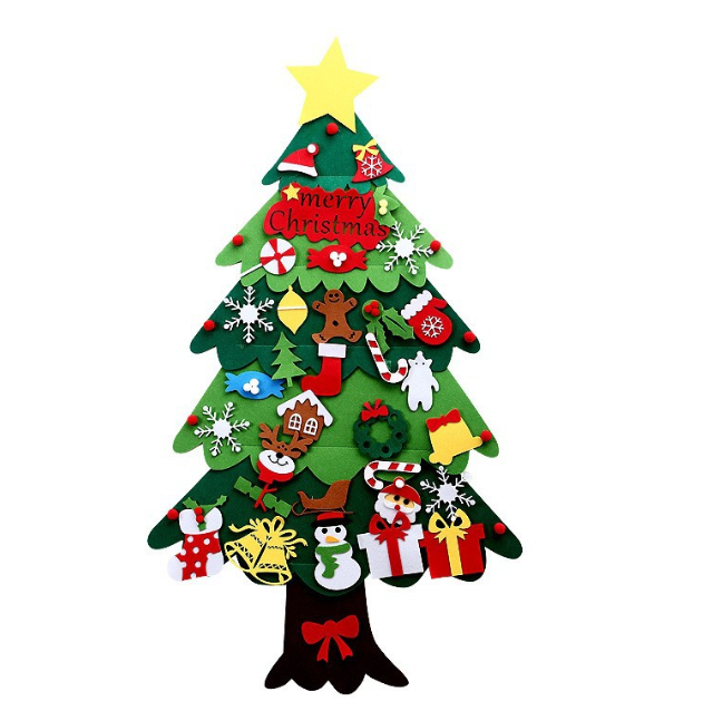 New felt Christmas tree children's handmade educational DIY Christmas decoration pendant