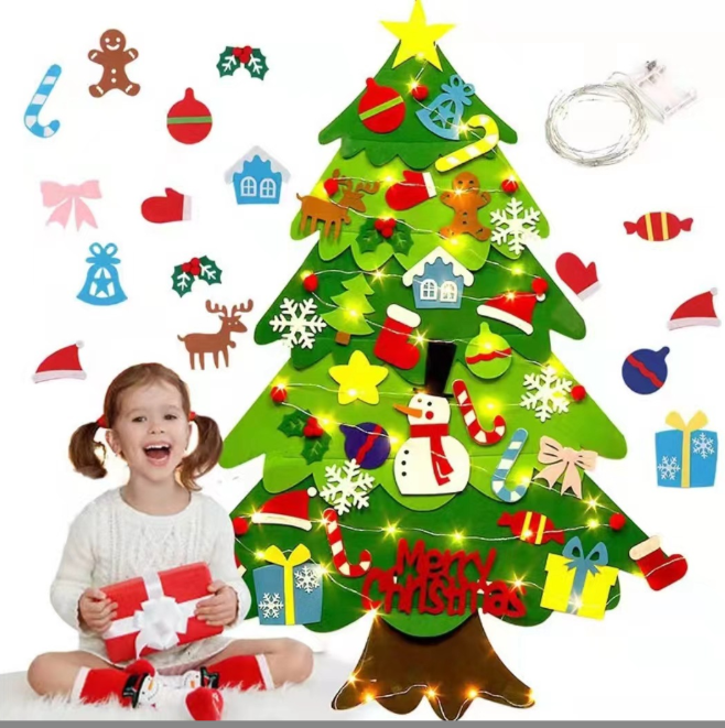 New felt Christmas tree children's handmade educational DIY Christmas decoration pendant