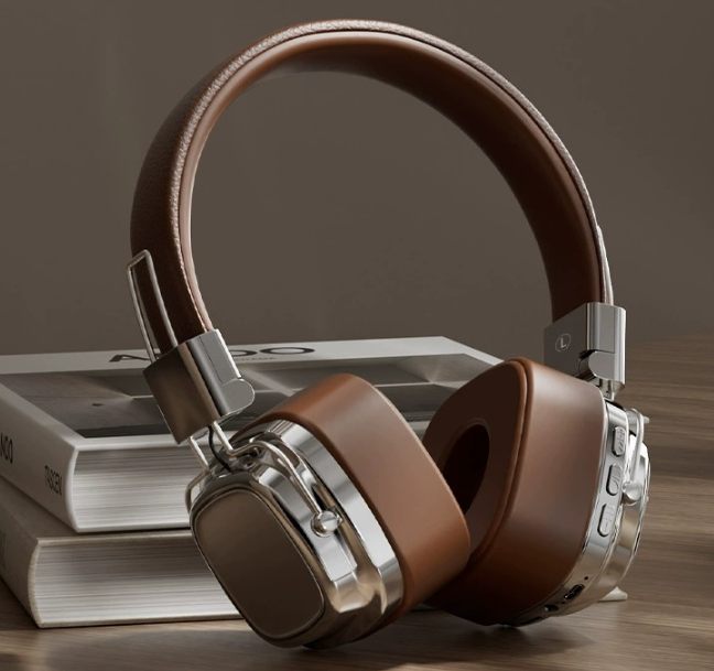 Retro on-ear true wireless Bluetooth headset with heavy bass noise reduction and high-quality sound