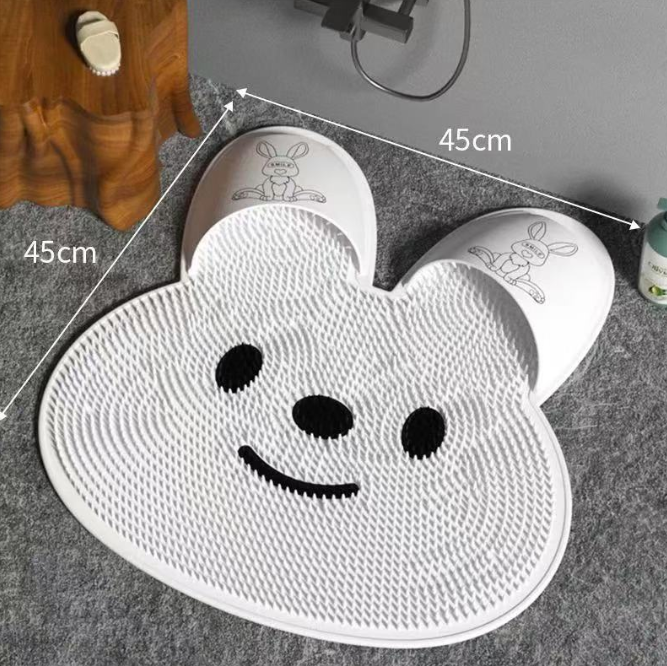 New silicone foot scrubber, exfoliating shower mat, massage mat, bathroom anti-slip mat, bath and foot scrubber
