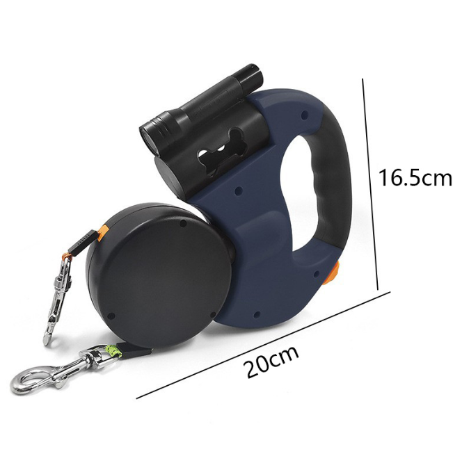 One-to-two dog leash for medium and small dogs, automatically retractable dog leash.