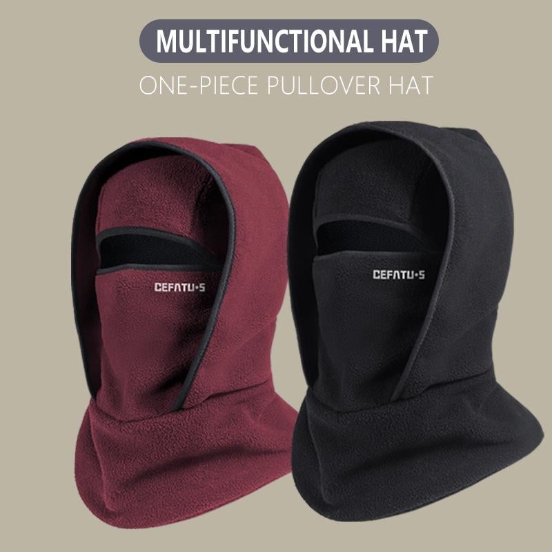 ❄️ Outdoor Winter Warm Hat Neckband Integrated Cycling Mask Sports Ski Head Cover Neck Windproof Cold One-Piece Pullover Hat