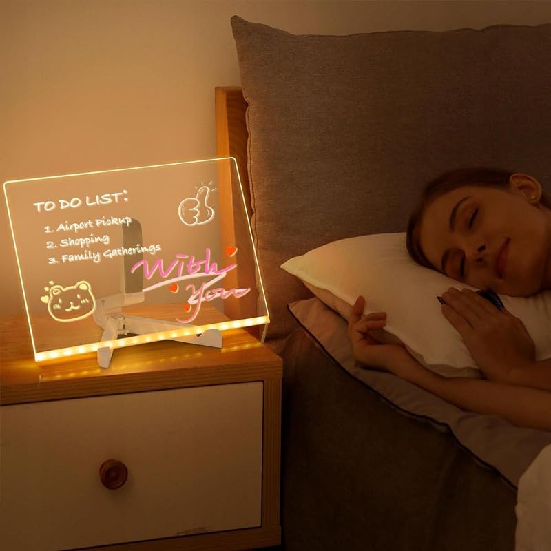 🎁Creative Rewritable Acrylic LED Message Board 🎨 (set come with 7 Pens)